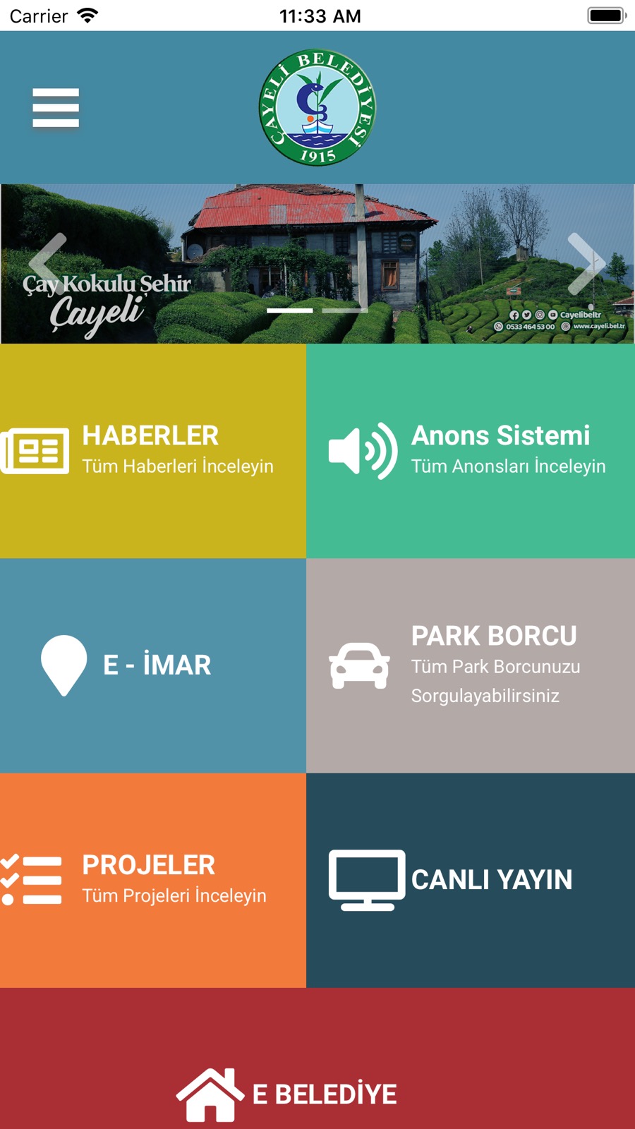 Çayeli Belediyesi - IOS / Android
